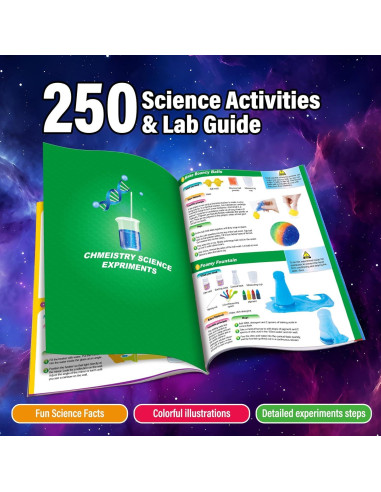 Kit de 250 Experimentos Científicos PATIFEED para Niños