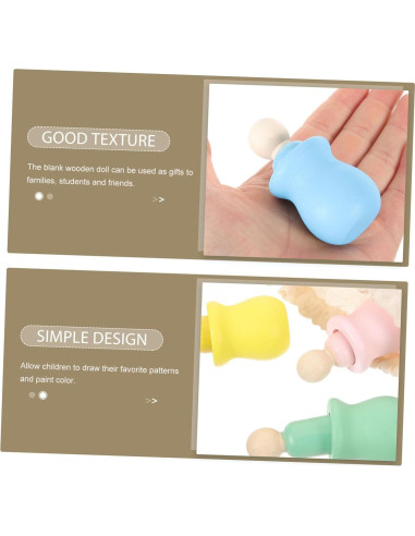 Muñecos de Madera en Blanco BESPORTBLE 12 Pcs para DIY