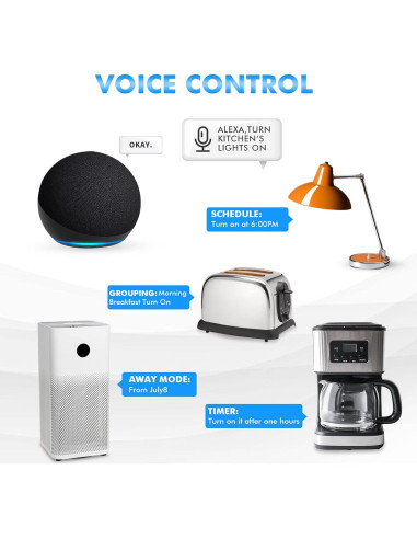 Enchufe Inteligente Alastech Wi-Fi 15A Control por Voz