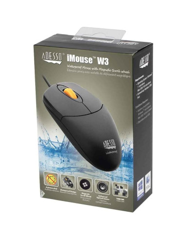 Ratón Adesso iMouse W3 Impermeable 100% con Rueda Magnética