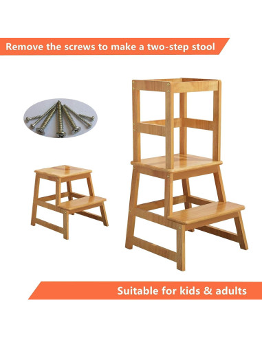 Escalera de Cocina para Niños Popin Lover - Torre de Aprendizaje 68kg