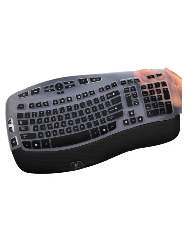 Cubierta de Teclado Logitech K350 MK570 MK550 Silicona Negra