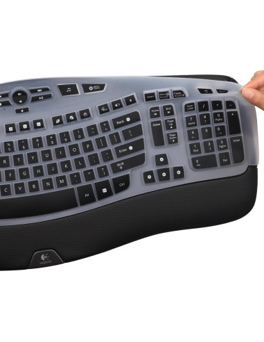 Cubierta de Teclado Logitech K350 MK570 MK550 Silicona Negra