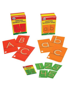 Paquete de Letras y Números de Papel de Lija Didax - Montessori