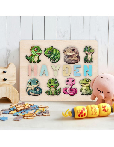 Rompecabezas Personalizado de Madera Montessori - Regalo para Niños