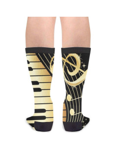 Calcetines Unisex CYMO Notas Musicales y Piano - Talla Única 2