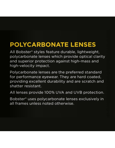 Gafas de Protección Bobster Cruiser, Marco Negro Mate, Lente Ahumada
