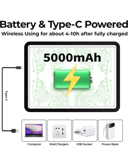 Tablero de Luz LED A3 Zocelight Recargable 5000mAh Tablero de Luz LED A3 Zocelight Recargable 5000mAh