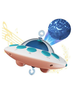 Móvil Musical para Cuna Eners Rosa con Proyección de Estrellas