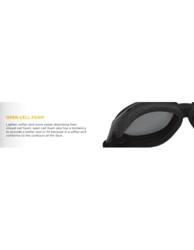 Gafas de Protección Bobster Cruiser, Marco Negro Mate, Lente Ahumada