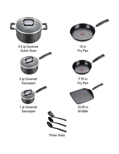 Juego de utensilios de cocina T-fal Signature 12 piezas