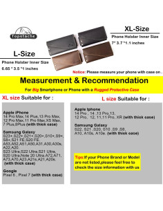 Funda de cuero Topstache XL marrón para S23/iPhone 14 Pro 2