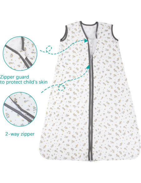 Saco de Sueño para Bebés SPRINGSPIRIT 18-24 Meses Algodón 0.5 TOG Saco de Sueño para Bebés SPRINGSPIRIT 18-24 Meses Algodón 0.5 TOG