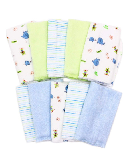 Juego de Toallitas Suaves Spasilk para Bebés 10 Piezas Elefantes Juego de Toallitas Suaves Spasilk para Bebés 10 Piezas Elefantes