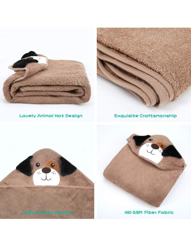 Toalla con Capucha Touchat para Bebés 89 cm - Suave y Absorbente