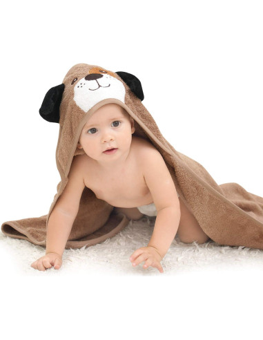 Toalla con Capucha Touchat para Bebés 89 cm - Suave y Absorbente