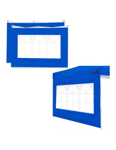 Pared Lateral con Ventana SCOCANOPY 3 Paquetes 3x3m Azul