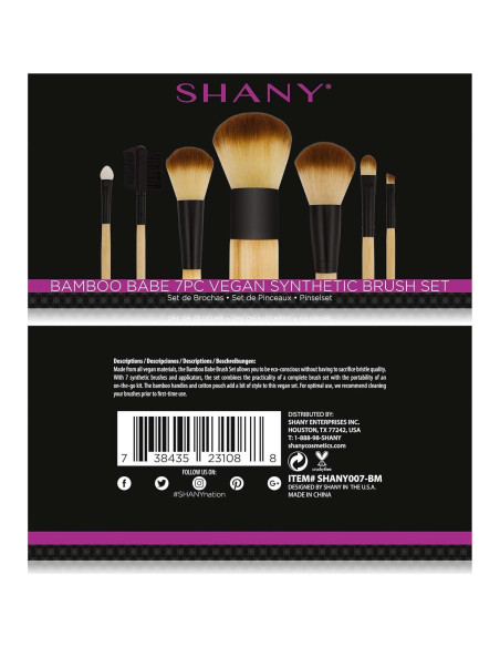 Conjunto de Brochas de Maquillaje SHANY - 7 Piezas Veganas Conjunto de Brochas de Maquillaje SHANY - 7 Piezas Veganas