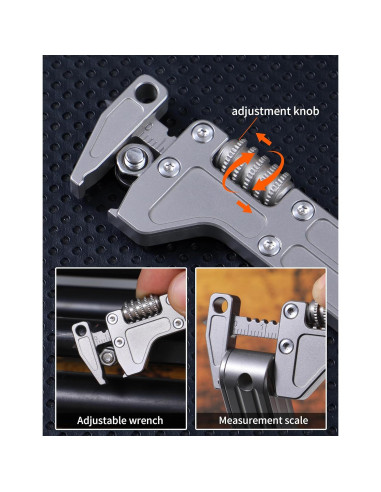 Multiherramienta EDC TISGOOG de Titanio 8.51 cm con Llave Ajustable