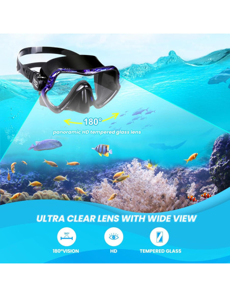 Máscara de Buceo Snorkel EXP VISION EX-1500 Azul 180 Máscara de Buceo Snorkel EXP VISION EX-1500 Azul 180