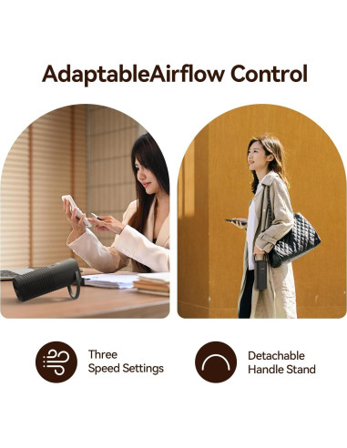 Purificador de Aire Mini Portátil Raydrop HEPA Inalámbrico Negro