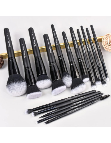 Conjunto de Pinceles de Maquillaje Bueart 19 Piezas Ultra Suave