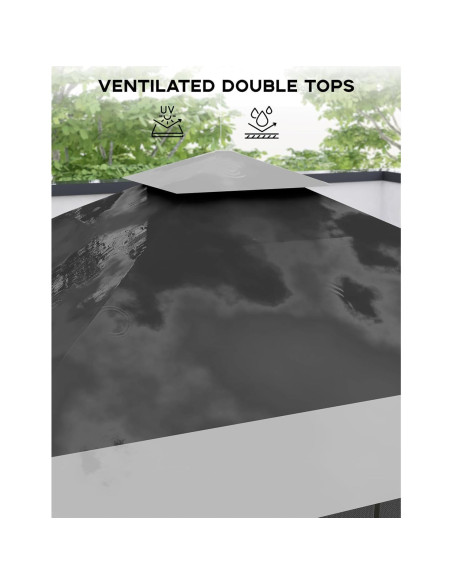 Gazebo Pop Up PeakPursuit 3.96x3.96m Gris con Mosquitera Gazebo Pop Up PeakPursuit 3.96x3.96m Gris con Mosquitera