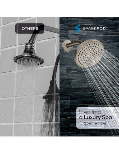 Cabezal de Ducha de Lluvia SparkPod 15.24 cm + Brazo 15.24 cm