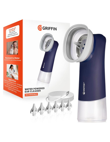 Limpiador de Oídos a Base de Agua Griffin - IPX5, 6 Puntas Reemplazo