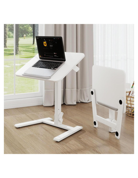 Mesa de pie ajustable PUNCIA blanca para laptop 73.7-107.9 cm Mesa de pie ajustable PUNCIA blanca para laptop 73.7-107.9 cm