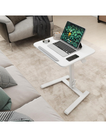 Mesa de pie ajustable PUNCIA blanca para laptop 73.7-107.9 cm Mesa de pie ajustable PUNCIA blanca para laptop 73.7-107.9 cm