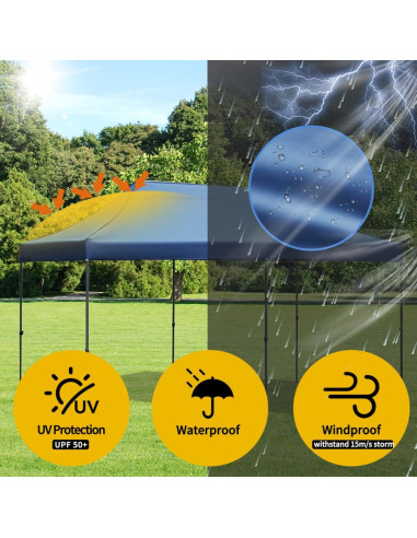 Carpa Pop Up 3x6m Wheloy con 6 Paredes Laterales Azul