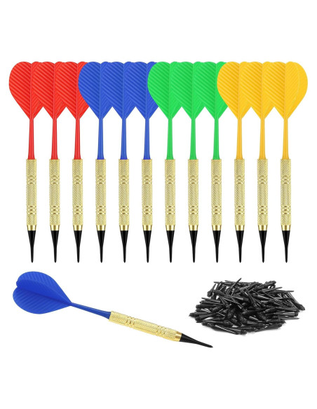 Dardos de Punta Suave Accmor AC8304 - 12 Piezas con 100 Puntas Dardos de Punta Suave Accmor AC8304 - 12 Piezas con 100 Puntas
