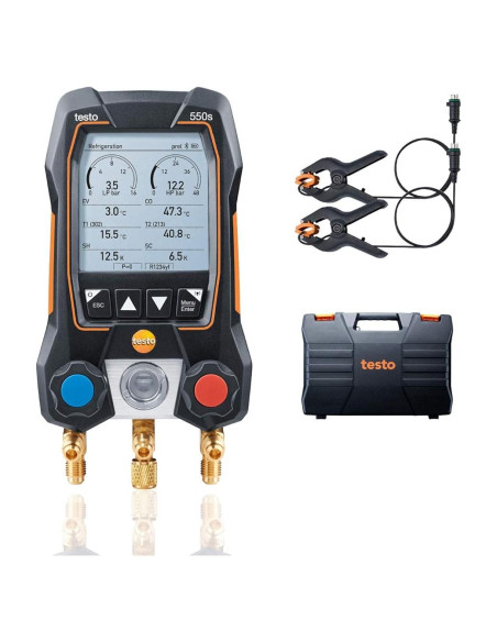 Manómetro Digital Testo 550s con Sondas y Bluetooth - Kit HVAC Manómetro Digital Testo 550s con Sondas y Bluetooth - Kit HVAC