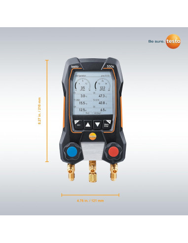 Manómetro Digital Testo 550s con Sondas y Bluetooth - Kit HVAC