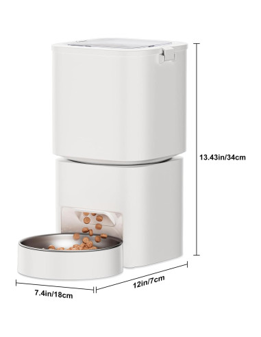 Comedero Automático DUDUPET 5L para Gatos - Programable 10 Comidas