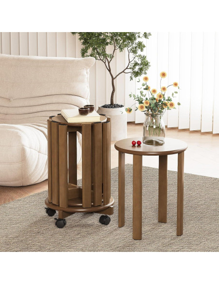 Juego de 4 Taburetes Apilables Welfuturer de Bambú 46 cm Juego de 4 Taburetes Apilables Welfuturer de Bambú 46 cm