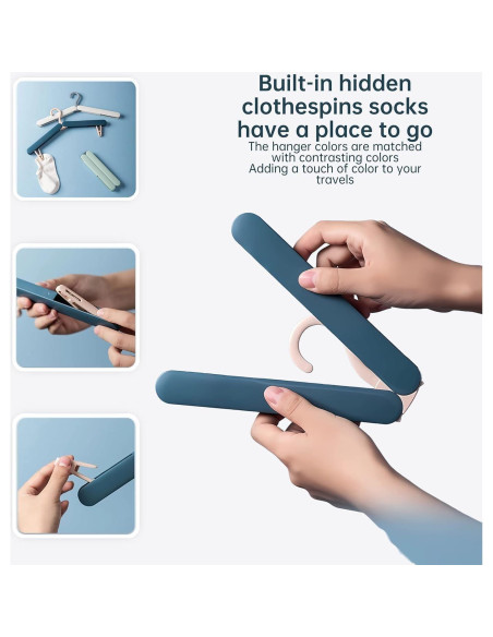 Paquete de 4 Perchas Plegables DPWZTIA Blancas para Viaje Paquete de 4 Perchas Plegables DPWZTIA Blancas para Viaje