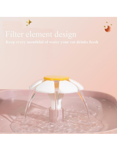 Fuente de Agua Automática para Gatos Marchul 3L Rosa Silenciosa