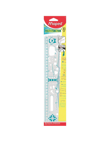 Regla Geo Notes Maped 30 cm - Decorativa y Multifuncional