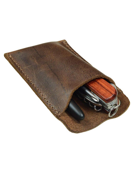 Funda de bolsillo EDC Hide & Drink en cuero marrón Bourbon Funda de bolsillo EDC Hide & Drink en cuero marrón Bourbon