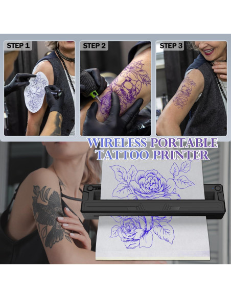 Impresora Térmica Inalámbrica Sacnahe M8 para Tatuajes A4 Impresora Térmica Inalámbrica Sacnahe M8 para Tatuajes A4