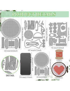 Plantillas de Corte de Metal MAYJOYDIY - Bordado 3 Piezas 2