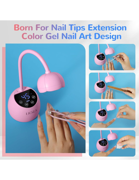 Lámpara de Uñas UV LED LIORA 24W Recargable USB Flexible Lámpara de Uñas UV LED LIORA 24W Recargable USB Flexible