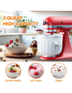 Accesorio para Helados KitchenAid Focollk 1.89L Fácil Limpieza 2