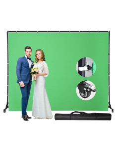 Soporte de fondo verde móvil 2.13x3.05m FEIFANTEAM