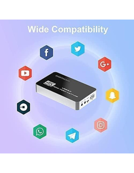 Tarjeta de Captura de Video 4K HDMI DigitPro USB 3.0 Tarjeta de Captura de Video 4K HDMI DigitPro USB 3.0