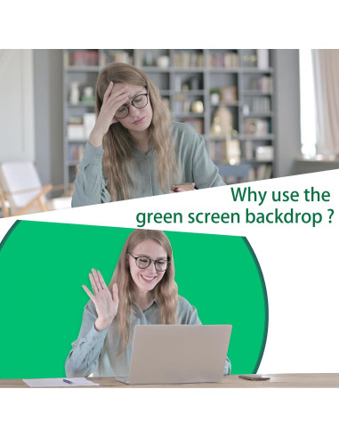 Pantalla Verde Plegable 142 cm para Silla GRABADO Chroma Key