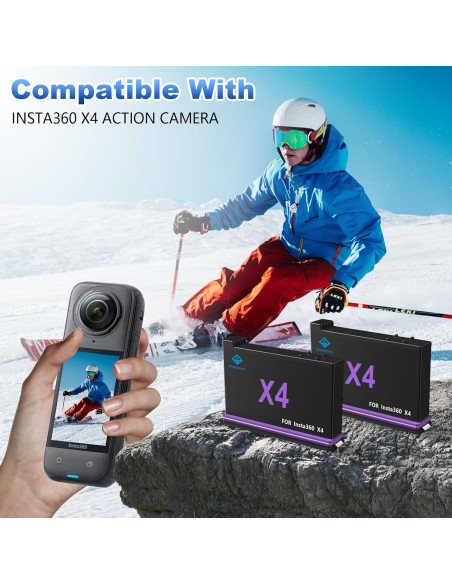 Batería 360 X4 POEOSAS 2500mAh 2-Pack con Cargador Rápido Batería 360 X4 POEOSAS 2500mAh 2-Pack con Cargador Rápido