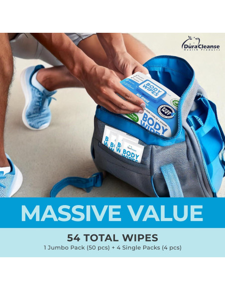 Toallitas Corporales XL Duracleanse 50 Pzas + 4 Viaje Toallitas Corporales XL Duracleanse 50 Pzas + 4 Viaje